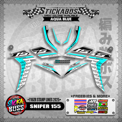 SNIPER 155 STICKER DECALS ( Y16ZR STAMP LINES 2025 )【WITH FREEBIES】