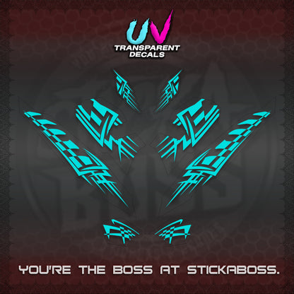 CLICK 125 V3 VARIO INDO-MALAY UV TRANSPARENT DECALS (2026 TRIBAL LINES DESIGN) STICKER DECALS By STICKABOSS