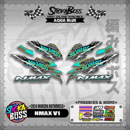 NMAX V1 DECALS ( 2024 MODERN HOTWHEELS )【WITH FREEBIES】