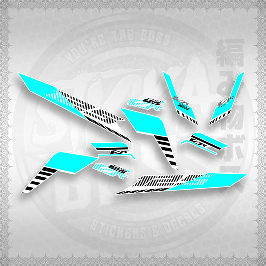 STICKER DECALS for CLICK 125 V3 (CV3VRSTDEFOWH) By STICKABOSS (SOFIE LAMINATED)