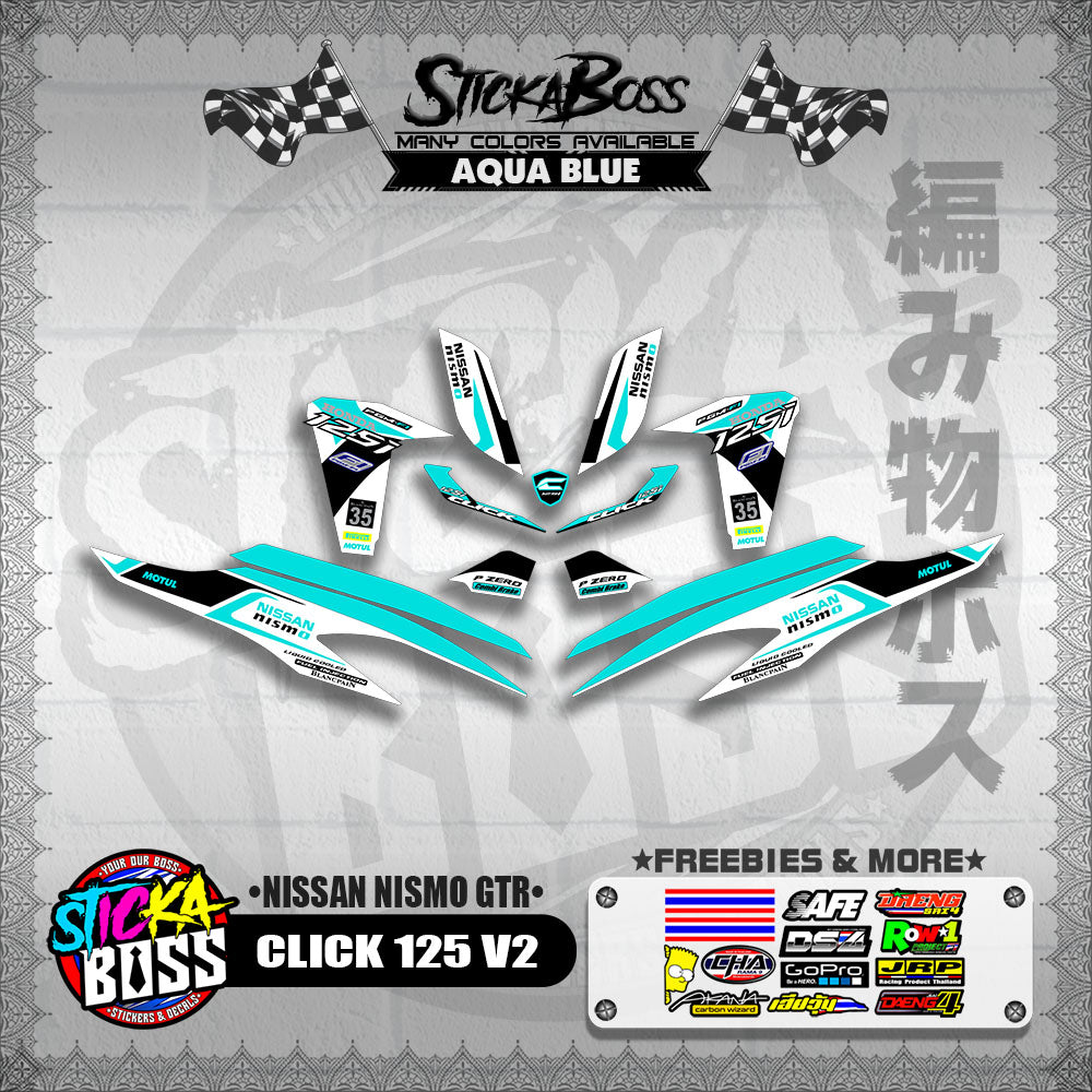 CLICK 125 V2 DECALS ( NISSAN NISMO GTR )【WITH FREEBIES】