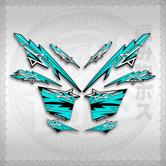 STICKER DECALS for AEROX V3 ALPHA TURBO INDO (AVRSTST01) By STICKABOSS (SOFIE LAMINATED WATERPROOF)