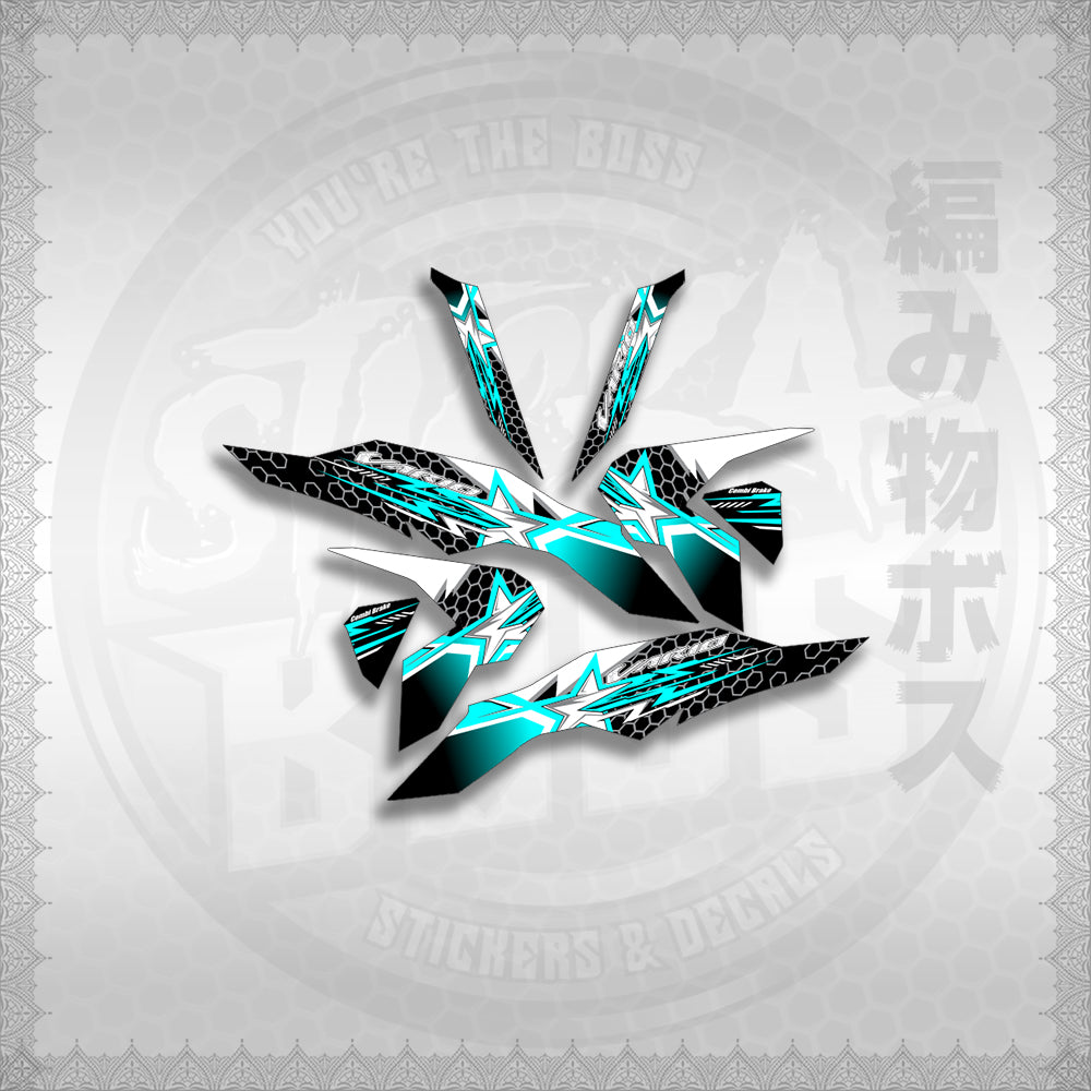 STICKER DECALS for CLICK V3 (CV320VAA3) By STICKABOSS (SOFIE LAMINATED WATERPROOF)