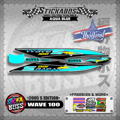 WAVE 100 THAILAND DECALS ( 2005 S EDITION )【WITH FREEBIES】