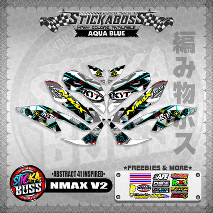 NMAX V2 STICKER DECALS ( ABSTRACT 41 INSPIRED )【WITH FREEBIES】