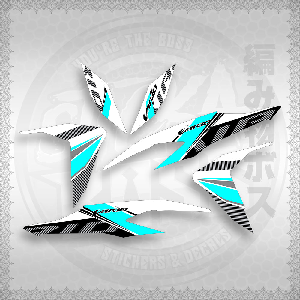 STICKER DECALS for CLICK V2 (CV2VA20MAFOWH) By STICKABOSS (SOFIE LAMINATED WATERPROOF)