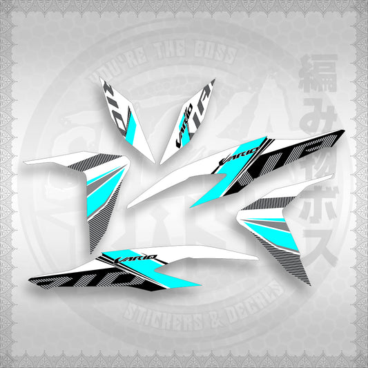 STICKER DECALS for CLICK V2 (CV2VA20MAFOWH) By STICKABOSS (SOFIE LAMINATED WATERPROOF)
