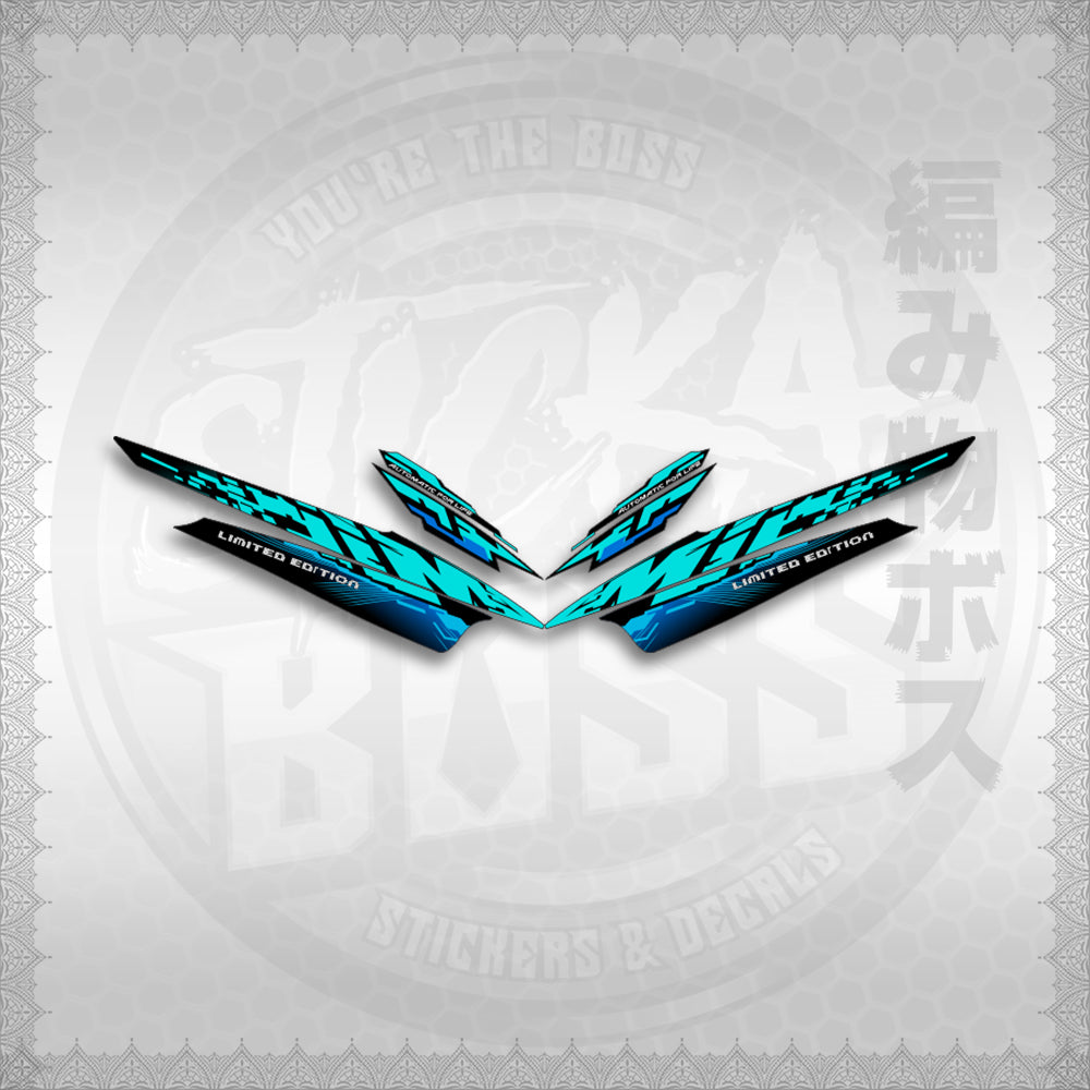 STICKER DECALS for MIO SPORTY (MSP25GLCO) By STICKABOSS (SOFIE LAMINATED WATERPROOF)