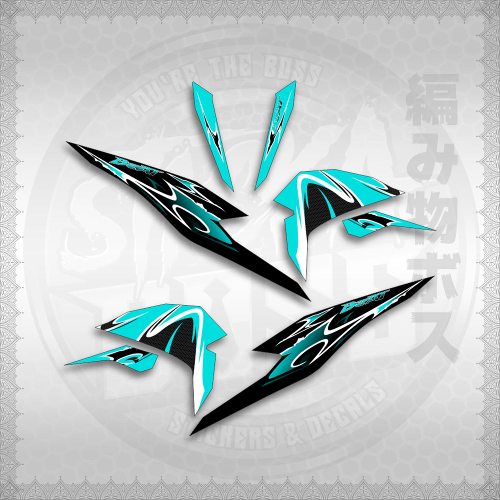 STICKER DECALS for BEAT FI V3 (BV325LENEMOHO) By STICKABOSS (SOFIE LAMINATED WATERPROOF)