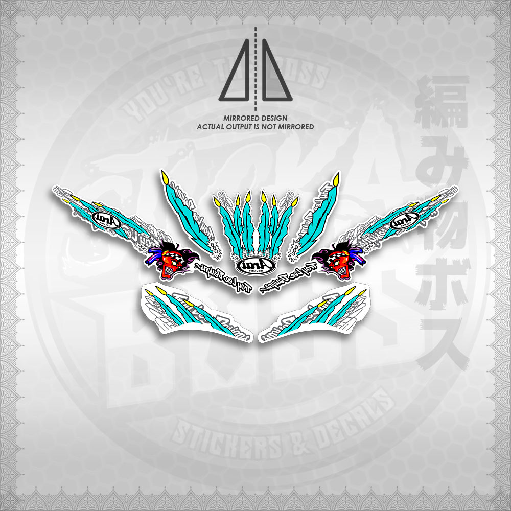 STICKER DECALS for MIO SPORT SMILE FOR WHITE (MSPSTARAP) By STICKABOSS (SOFIE LAMINATED WATERPROOF)