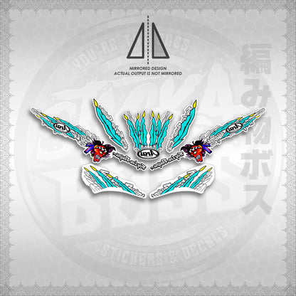 STICKER DECALS for MIO SPORT SMILE FOR WHITE (MSPSTARAP) By STICKABOSS (SOFIE LAMINATED WATERPROOF)