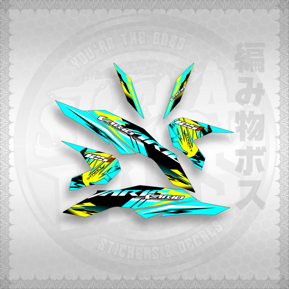 STICKER DECALS for CLICK 125 V3 ( VARIO STREET ) By STICKABOSS (SOFIE LAMINATED WATERPROOF)