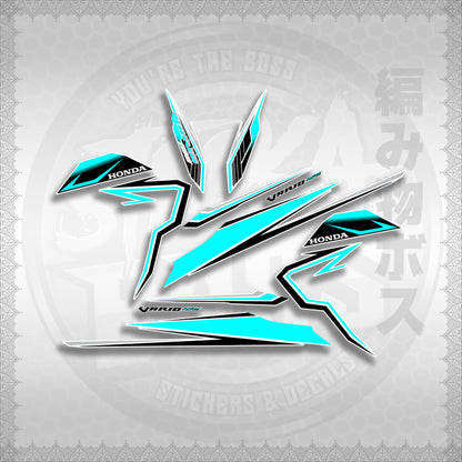 CLICK 125 V3 VARIO VR182114 DESIGN FOR WHITE STICKER DECALS By STICKABOSS (SOFIE LAMINATED WATERPROOF)