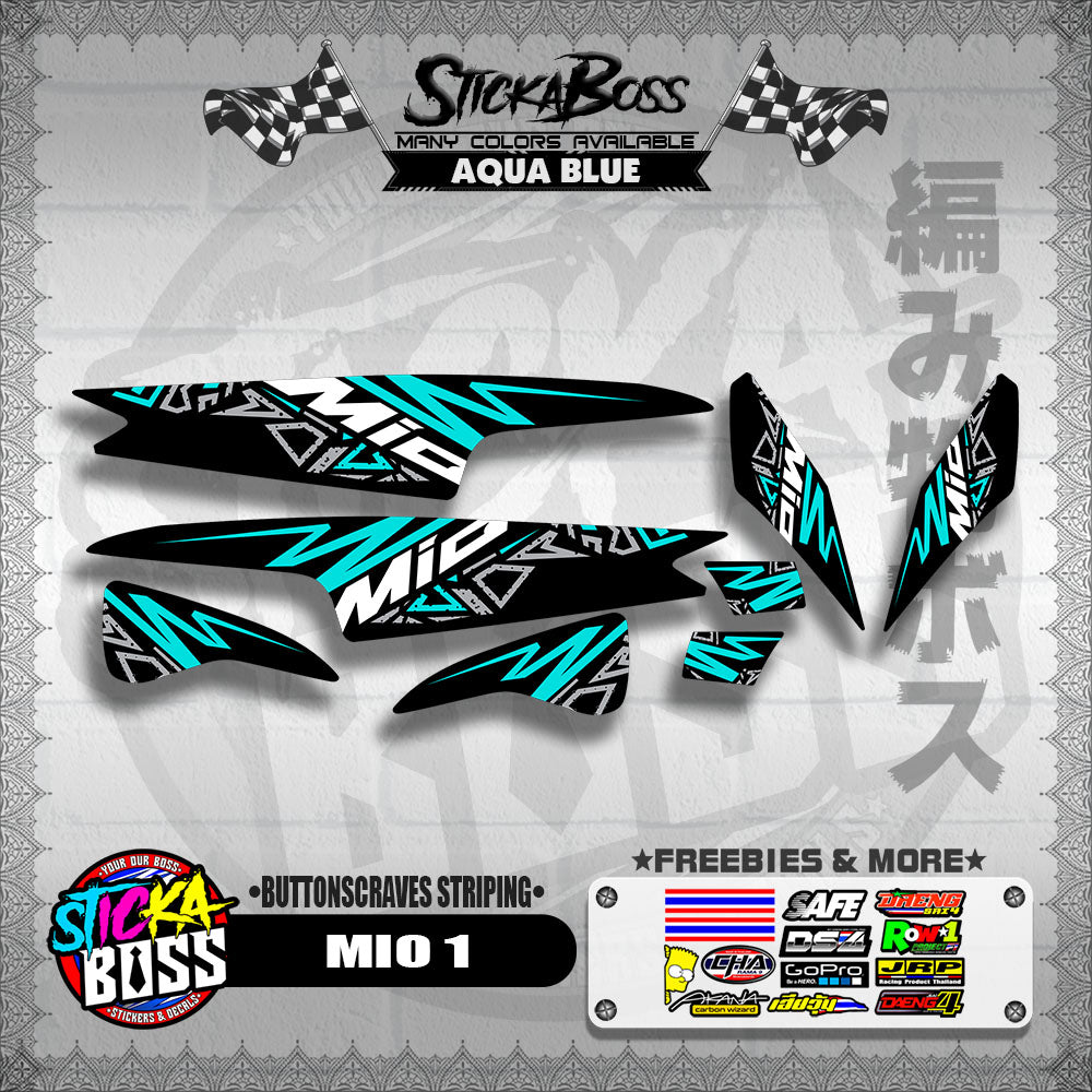 MIO 1 DECALS ( BUTTONSCRAVES STRIPING )【WITH FREEBIES】
