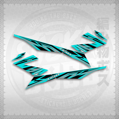 STICKER DECALS for RAIDER 150 Fi (RFINESASHED20) By STICKABOSS (SOFIE LAMINATED WATERPROOF)