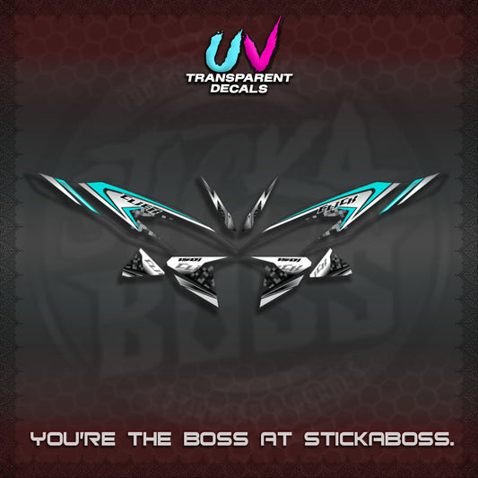 CLICK V2 UV TRANSPARENT DECALS (125-150 TRIBAL VIETNAM)STICKER DECALS By STICKABOSS