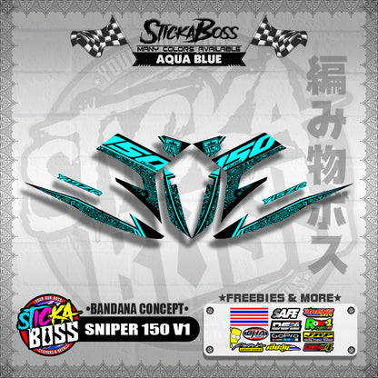 SNIPER 150 V1 DECALS ( BANDANA CONCEPT )【WITH FREEBIES】