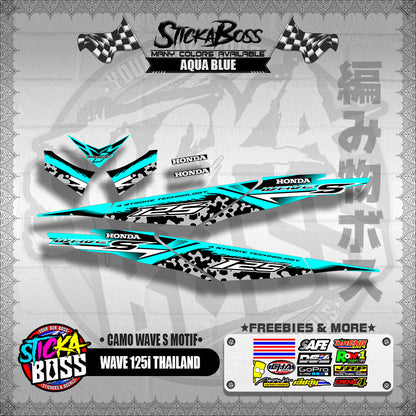 WAVE 125i THAILAND DECALS ( CAMO WAVE S MOTIF )【WITH FREEBIES】