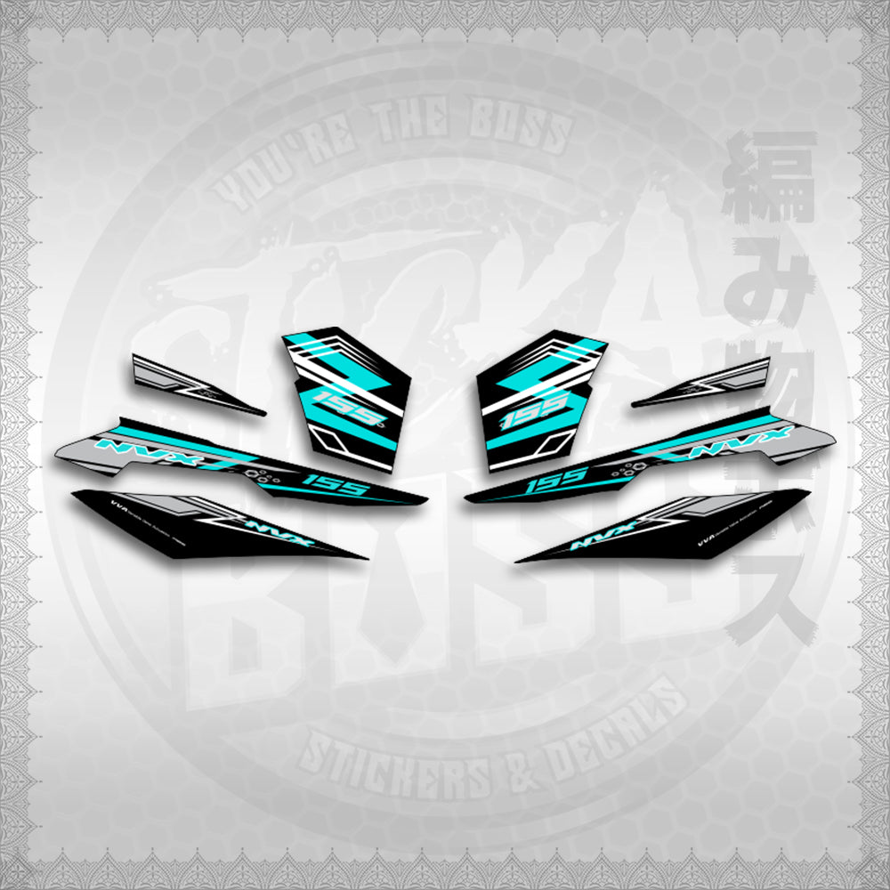 STICKER DECALS for AEROX V3 ALPHA TURBO INDO (AV3NVRAST) By STICKABOSS (SOFIE LAMINATED WATERPROOF)