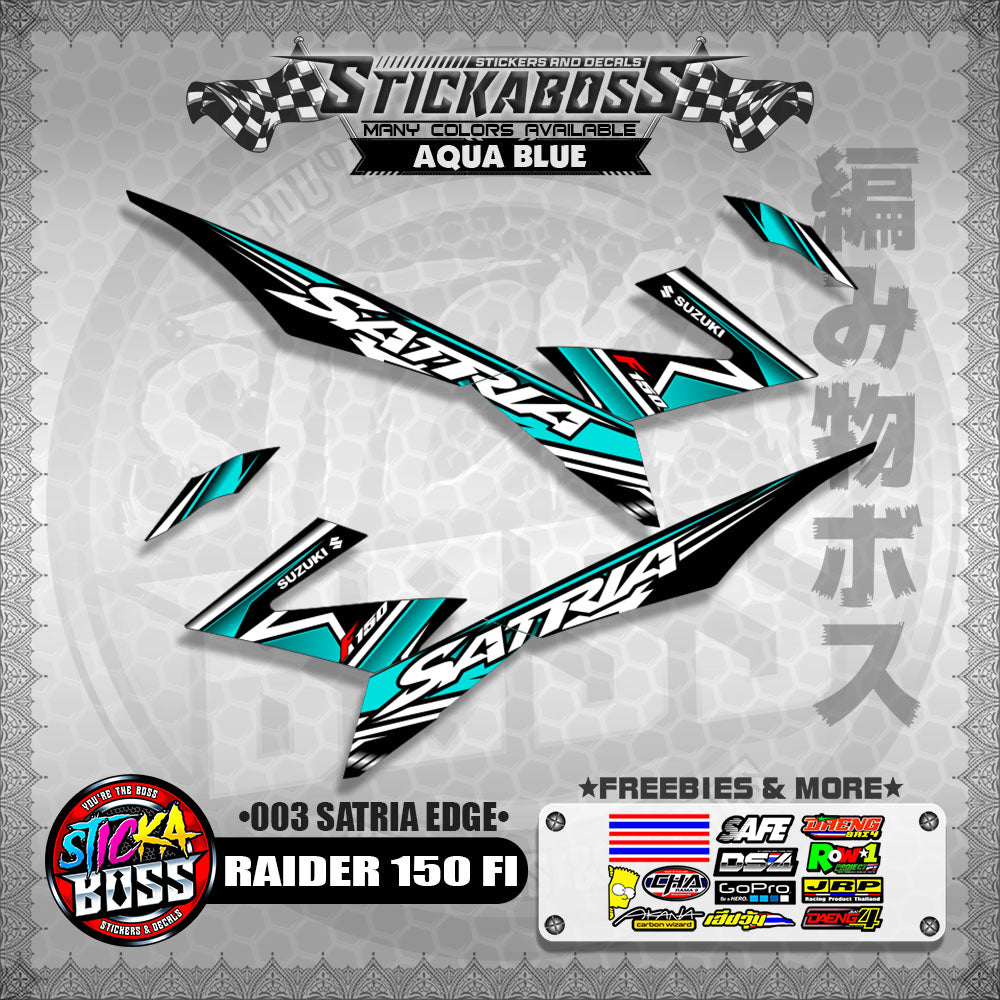 RAIDER 150 FI MALAYSIAN STICKER DECALS ( 003 SATRIA EDGE )【WITH FREEBIES】