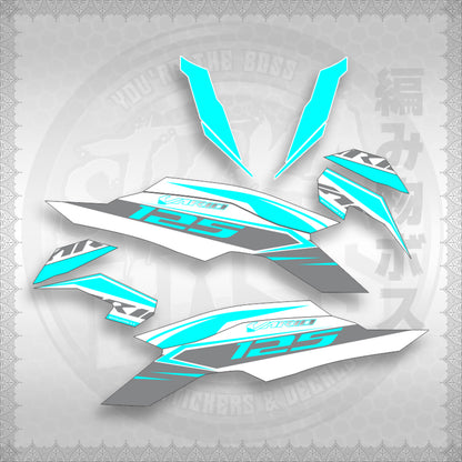 STICKER DECALS for CLICK 125 V3 MALAY / INDO CONCEPT (CV3FOWHSLSTA30) By STICKABOSS (SOFIE LAMINATED)