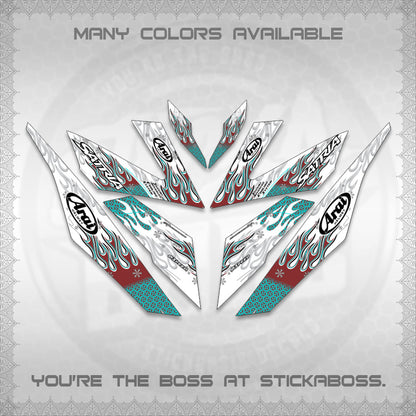 RAIDER 150 Fi FOR WHITE SATRIA DECALS(ARAI API NEW TERBARU VIRAL ELEGAN)STICKER DECALS By STICKABOSS