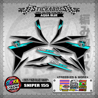 SNIPER 155 STICKER DECALS ( 2025 Y16ZR BLAZE SHARP )【WITH FREEBIES】