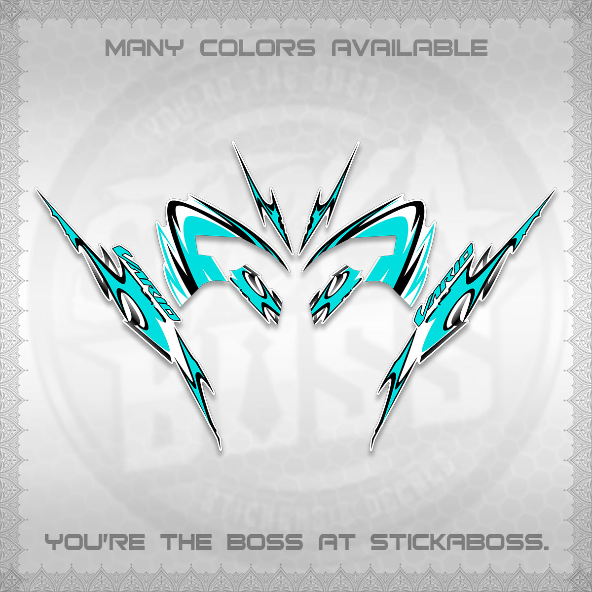CLICK 125 V3 VARIO STRIPING FOR WHITE DECALS (2026 NEW LED DESIGN) STICKER KITS By STICKABOSS