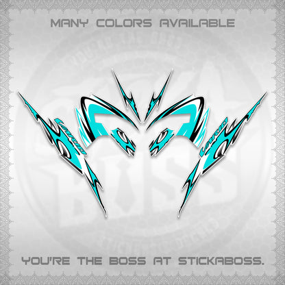 CLICK 125 V3 VARIO STRIPING FOR WHITE DECALS (2026 NEW LED DESIGN) STICKER KITS By STICKABOSS