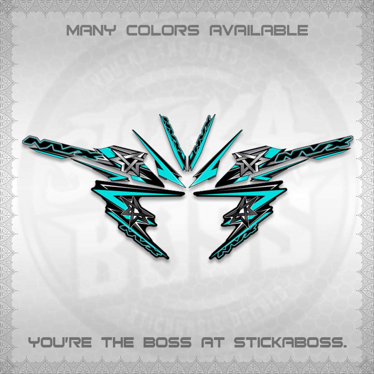 AEROX V3 INDO DECALS (ALPHA TURBO 0002)STICKER DECALS By STICKABOSS