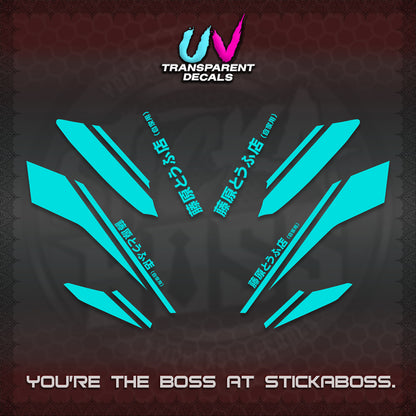 NMAX V2 UV TRANSPARENT DECALS (TRUENO STYLE DESIGN) STICKER KITS By STICKABOSS