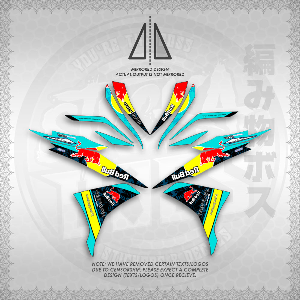 STICKER DECALS for SNIPER 135 MX (S135REBUIN)By STICKABOSS (SOFIE LAMINATED WATERPROOF)