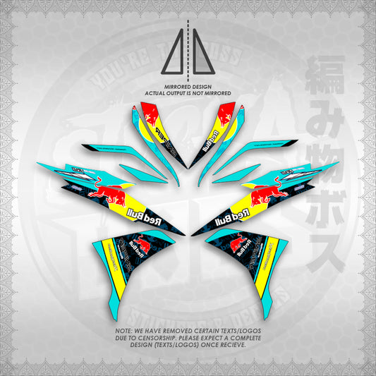 STICKER DECALS for SNIPER 135 MX (S135REBUIN)By STICKABOSS (SOFIE LAMINATED WATERPROOF)