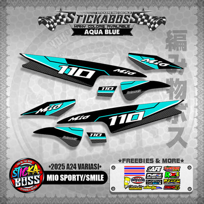 MIO SPORTY/SMILE INDO STICKER DECALS ( 2025 A24 VARIASI )【WITH FREEBIES】