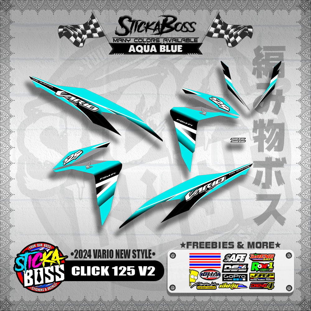 CLICK 125 V2 DECALS ( 2024 VARIO NEW STYLE )【WITH FREEBIES】