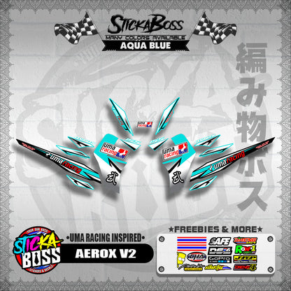 AEROX V2 DECALS ( UMA RACING INSPIRED )【WITH FREEBIES】