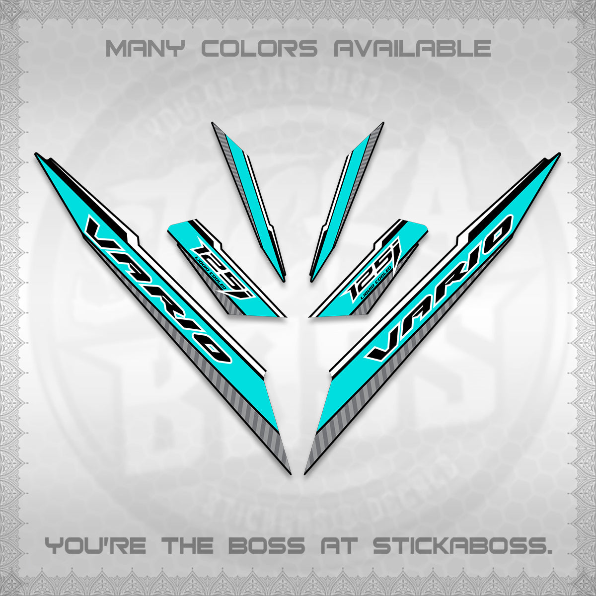 CLICK 125 V3 VARIO DECALS (2024 SV 12-A1 STYLE) STICKER DECALS By STICKABOSS