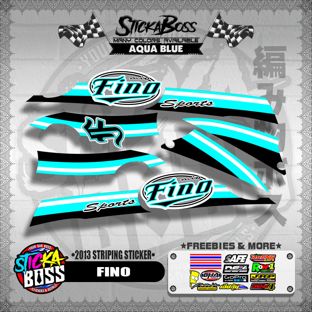 FINO DECALS ( 2013 STRIPING STICKER )【WITH FREEBIES】