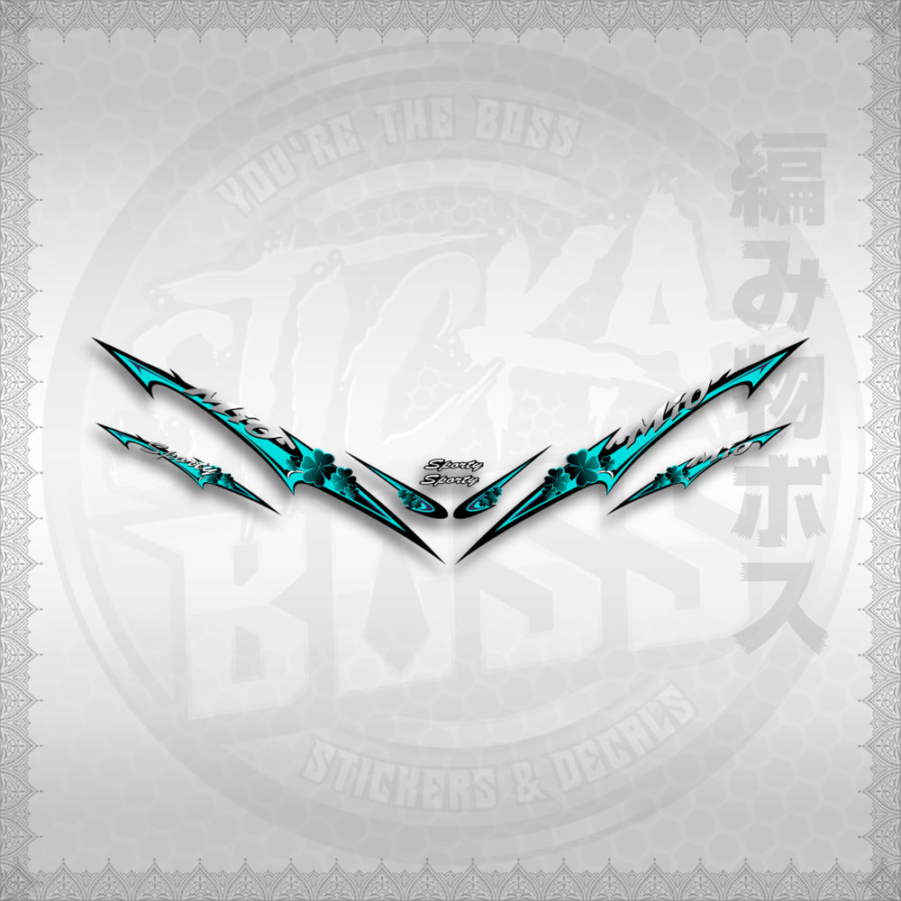 STICKER DECALS for MIO SPORT / MIO 1 (MSPSHEDCL) By STICKABOSS (SOFIE LAMINATED WATERPROOF)