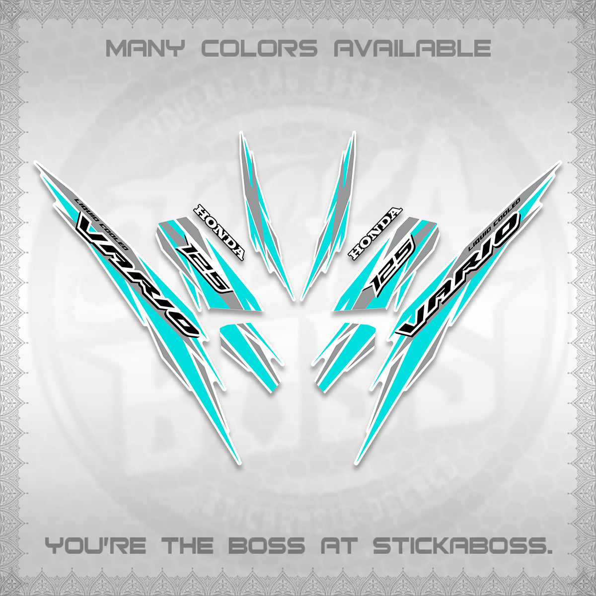 CLICK 125 V3 INDO FOR WHITE DECALS (2024 SV 22-A1 STYLE) STICKER KITS By STICKABOSS