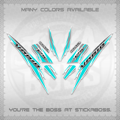 CLICK 125 V3 INDO FOR WHITE DECALS (2024 SV 22-A1 STYLE) STICKER KITS By STICKABOSS