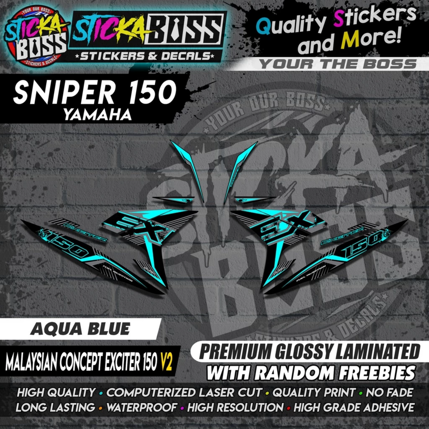 SNIPER 150 Stock Decals 【 MALAYSIAN CONCEPT EXCITER 150 V2 】