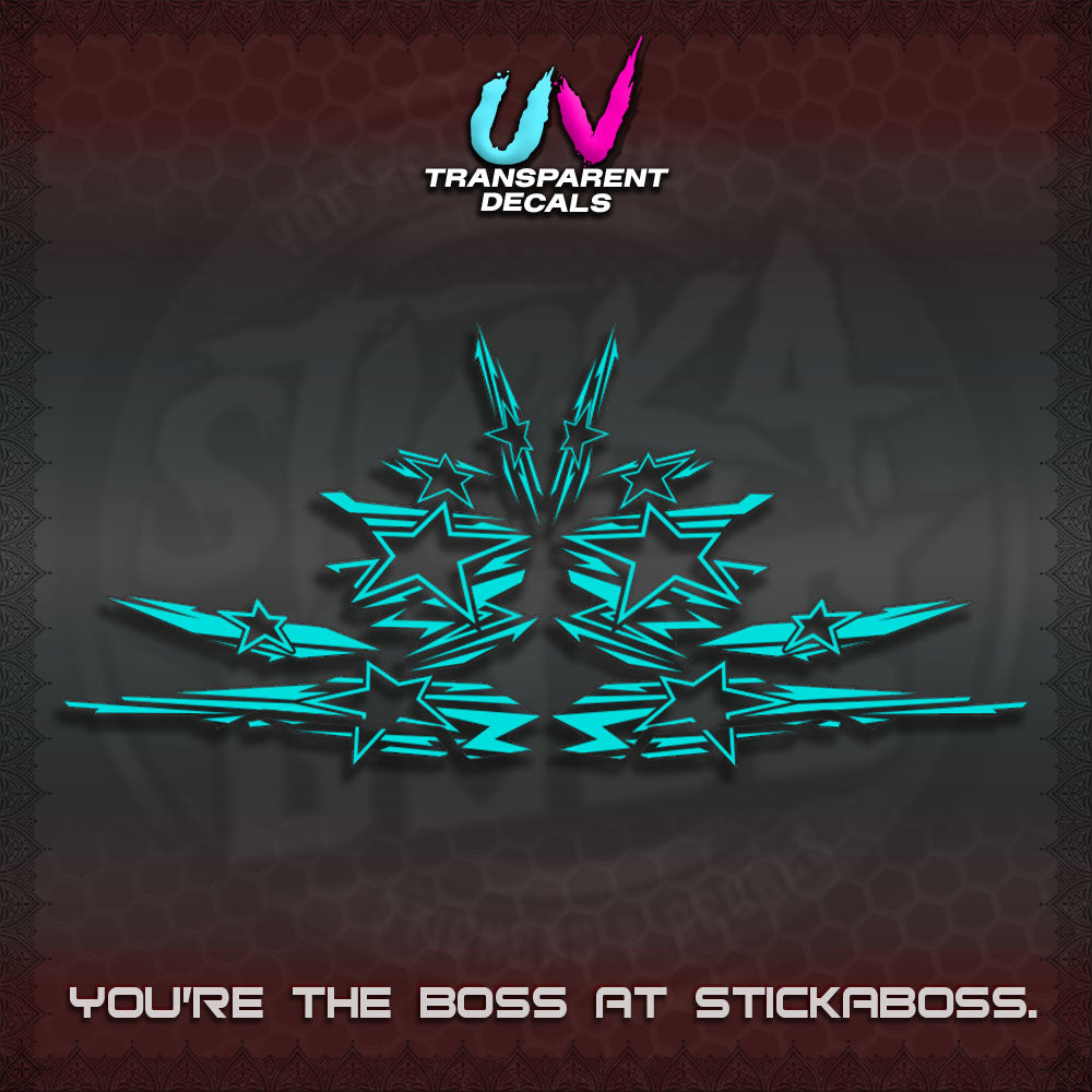 AEROX V3 INDO UV TRANSPARENT DECALS (0006 NEW STAR EDITION)STICKER DECALS By STICKABOSS