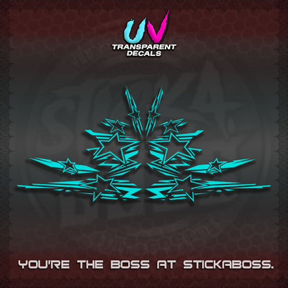 AEROX V3 INDO UV TRANSPARENT DECALS (0006 NEW STAR EDITION)STICKER DECALS By STICKABOSS