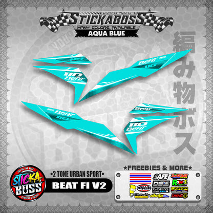BEAT FI V2 STICKER DECALS ( 2 TONE URBAN SPORT )【WITH FREEBIES】