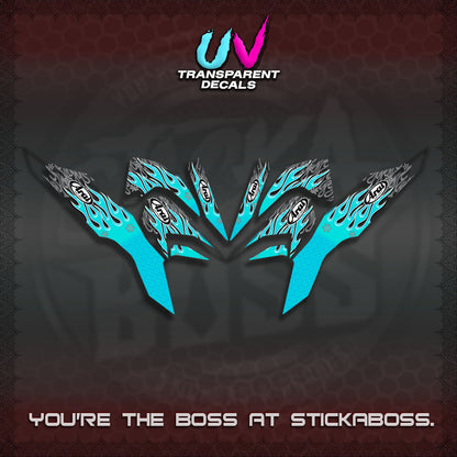 【PREMIUM UV PRINT】TRANSPARENT CLICK 125 V3  DECALS(ARAI API NEW TERBARU DESIGN)By STICKABOSS