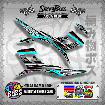 RAIDER 150 REBORN CARB DECALS ( THAI CAMO 150 )【WITH FREEBIES】