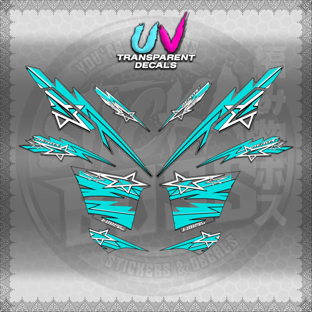 【PREMIUM UV PRINT】TRANSPARENT AEROX V3 ALPHA TURBO INDO (AV3STST01)【WITH FREEBIES】