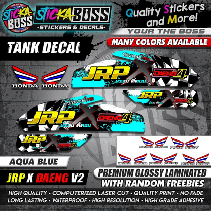 TMX / RUSI / PINOY / MOTOPOSH / SKYGO TANK DECALS STICKER ( JRP X DAENG V2 )【WITH FREEBIES】