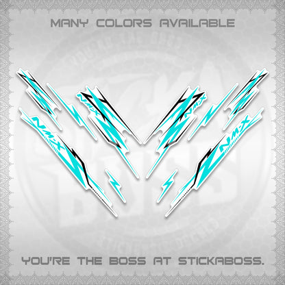 NMAX V2 FOR WHITE DECALS (2024 NM A8 STYLE) STICKER DECALS By STICKABOSS